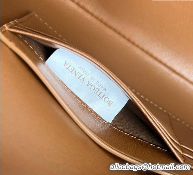 Original Cheap Bottega Veneta Long Clutch Bag Andiamo in Intrecciato Suede 741511 Amber Brown 2025