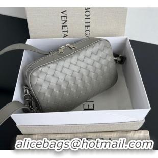 Promotional Bottega Veneta Men's Small Camera Bag in Intrecciato Leather 755923 Misty Rain 2025