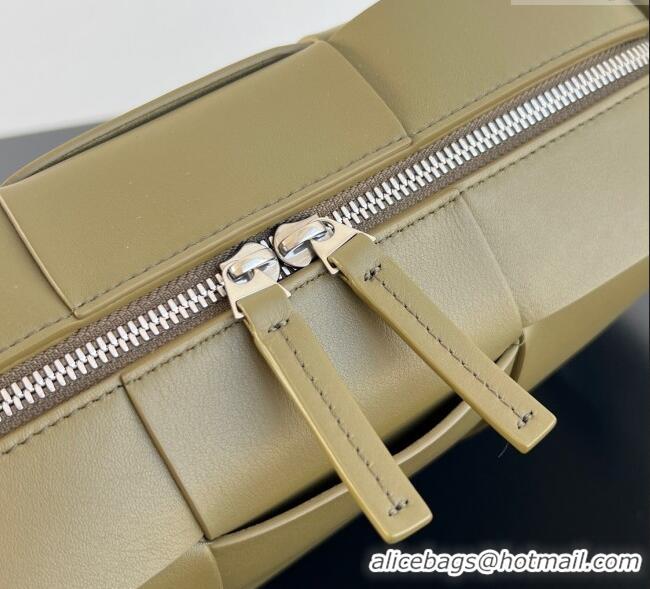 Super Quality Bottega Veneta Mens Arco Camera Bag Bag in Intrecciato Leather 731165 Algae Green 2025