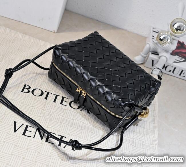 Best Price Bottega Veneta Loop Camera Bag in Intrecciato Leather 723548 Black 2025