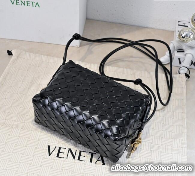 Best Price Bottega Veneta Loop Camera Bag in Intrecciato Leather 723548 Black 2025