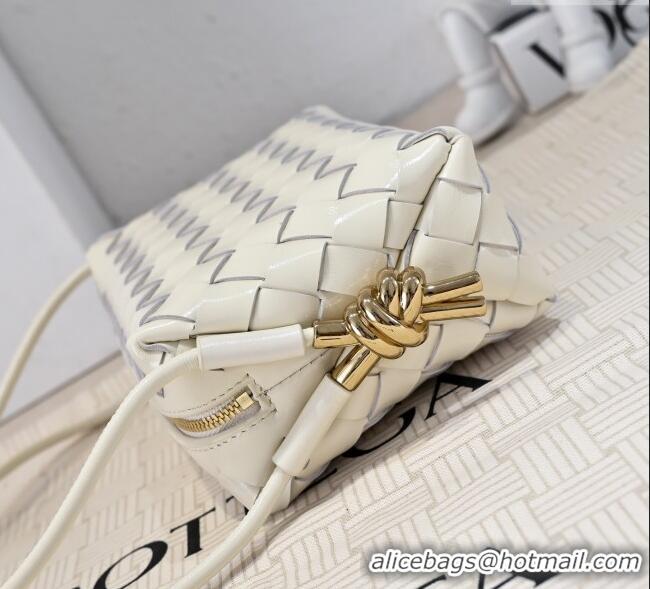 Inexpensive Bottega Veneta Mini Loop Camera Bag in Intrecciato Leather 723547 White 2025