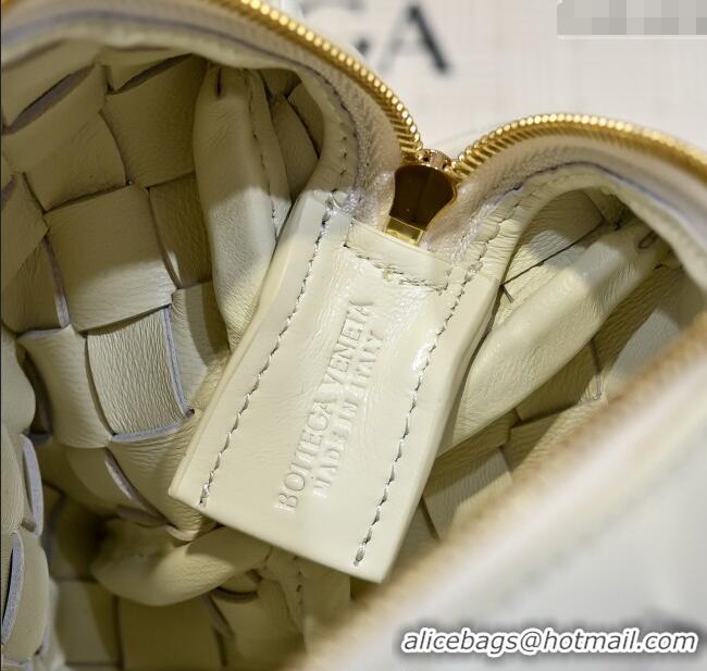 Inexpensive Bottega Veneta Mini Loop Camera Bag in Intrecciato Leather 723547 White 2025
