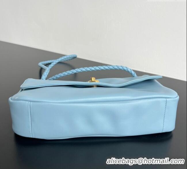 Famous Brand Bottega Veneta Madison bag in Supple Lambskin 836296 Ice Blue 2025