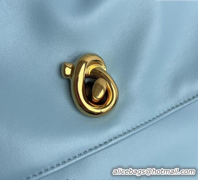 Famous Brand Bottega Veneta Madison bag in Supple Lambskin 836296 Ice Blue 2025
