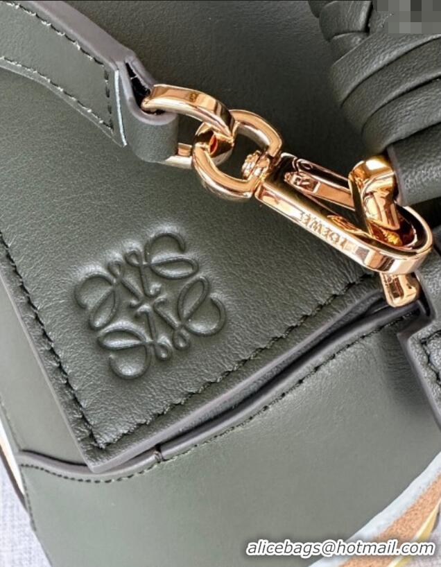 Well Crafted Loewe Small Puzzle Edge Landscape bag in nappa calfskin L5008 Bottle Green 2025 (No Charm)