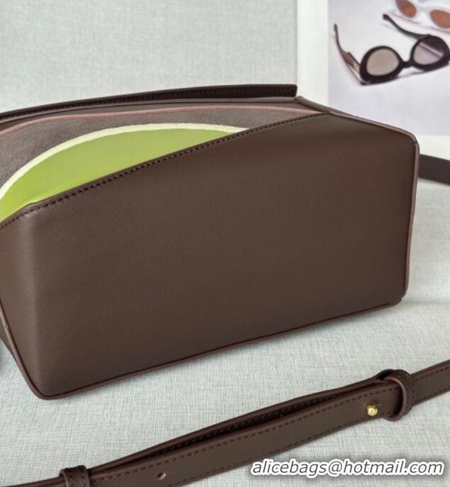 Spot Bulk Loewe Small Puzzle Edge Landscape bag in nappa calfskin L5008 Chocolate Brown 2025 (No Charm)