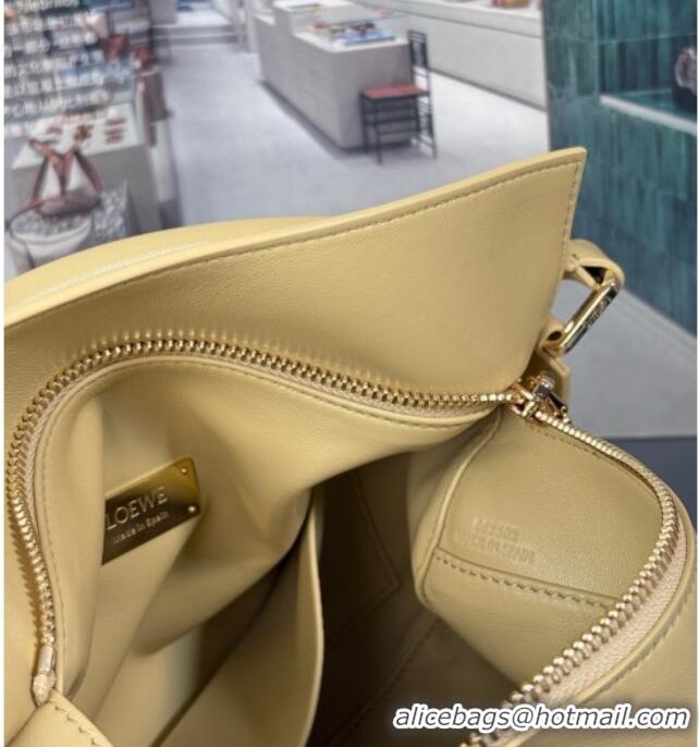 Top Quality Loewe Small Featherlight Puzzle bag In Nappa Lambskin L5011 Dark Butter Yellow 2025