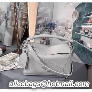 Affordable Price Loewe Small Featherlight Puzzle Bag In Nappa Lambskin L5011 Shell Grey 2025