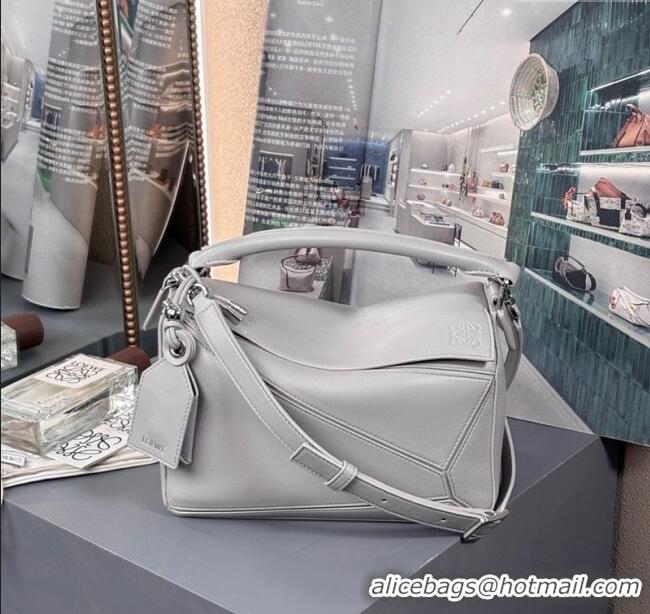 Affordable Price Loewe Small Featherlight Puzzle Bag In Nappa Lambskin L5011 Shell Grey 2025