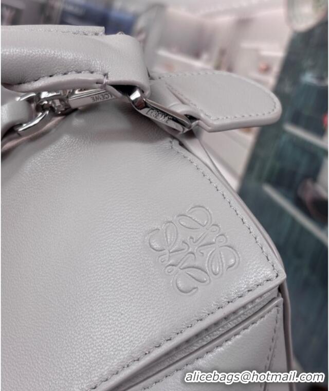 Affordable Price Loewe Small Featherlight Puzzle Bag In Nappa Lambskin L5011 Shell Grey 2025
