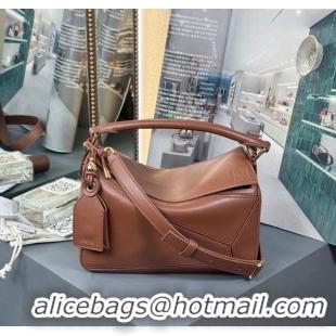 Good Looking Loewe Small Featherlight Puzzle Bag In Nappa Lambskin L5011 Pecan Brown 2025