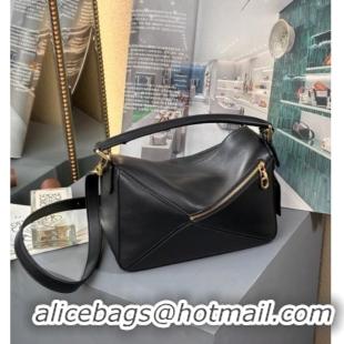 Well Crafted Loewe Small Featherlight Puzzle Bag In Nappa Lambskin L5011 Black 2025