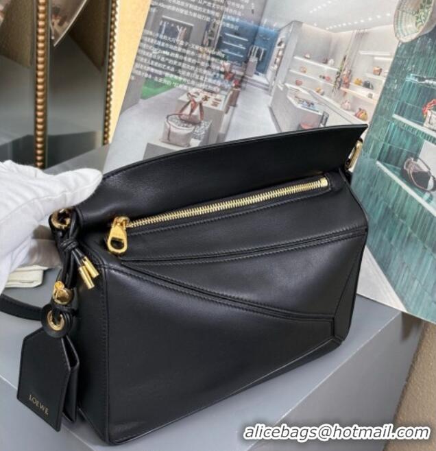 Well Crafted Loewe Small Featherlight Puzzle Bag In Nappa Lambskin L5011 Black 2025