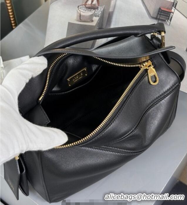 Well Crafted Loewe Small Featherlight Puzzle Bag In Nappa Lambskin L5011 Black 2025