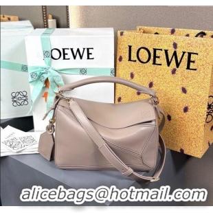 Spot Bulk Loewe Small Featherlight Puzzle Bag In Nappa Lambskin L5011 Powder Grey 2025