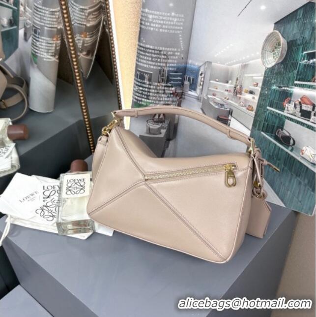 Spot Bulk Loewe Small Featherlight Puzzle Bag In Nappa Lambskin L5011 Powder Grey 2025