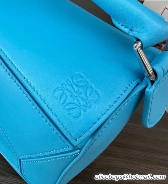 Inexpensive Loewe Small Featherlight Puzzle Bag In Nappa Lambskin L5011 Light Blue 2025