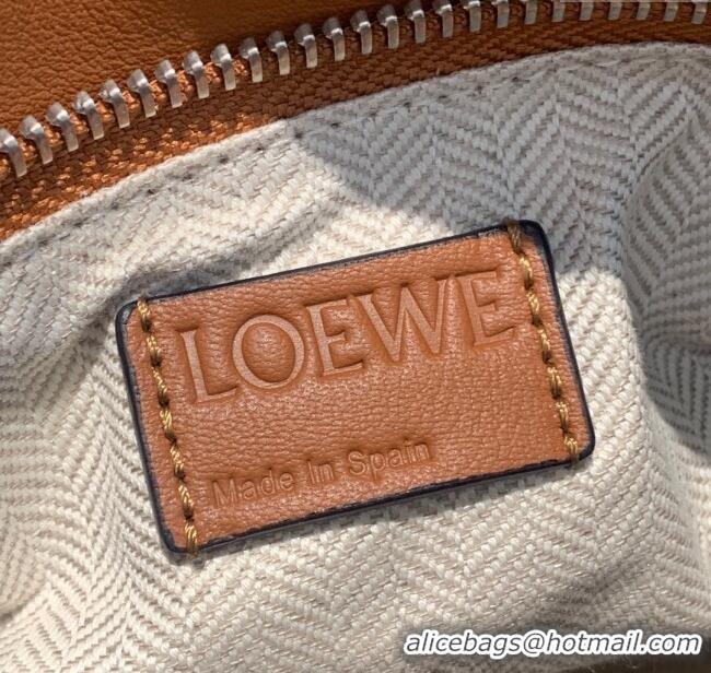 Hot Style Loewe Small Puzzle Bag In Nappa Calfskin Leather With Woven Handle 0925 Black/Brown 2025