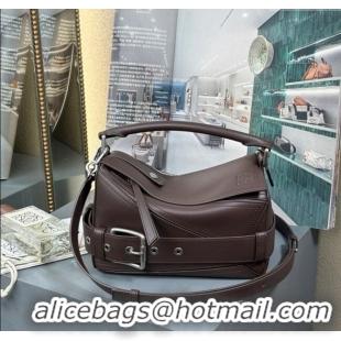 Most Popular Loewe Small Puzzle Biker Bag In Shiny Calfskin 0925 Dark Chestnut Brown 2025