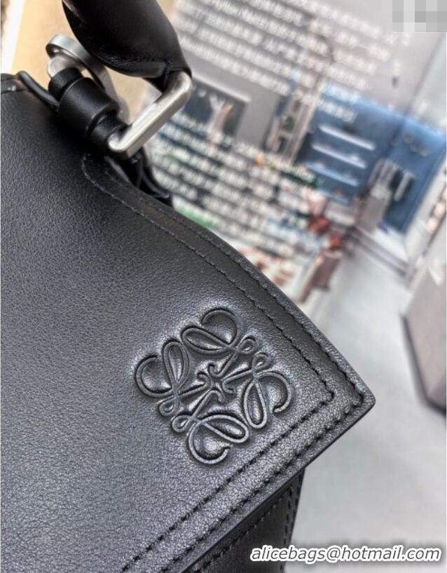 Well Crafted Loewe Large Puzzle Biker Bag In Shiny Calfskin 0925 Black 2025