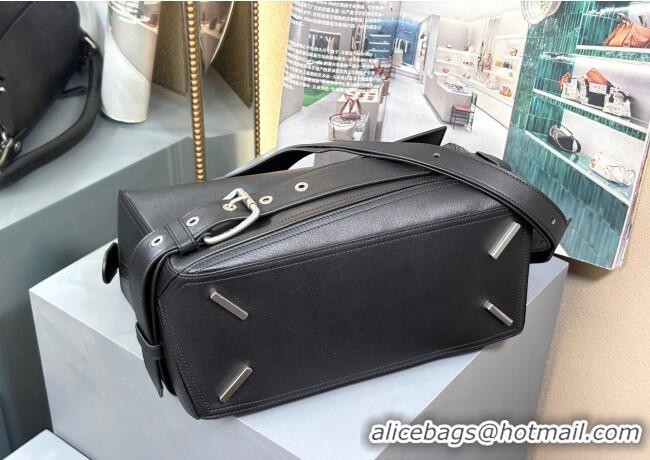 Well Crafted Loewe Large Puzzle Biker Bag In Shiny Calfskin 0925 Black 2025