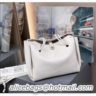 New Release Creation Loewe Medium Madrid Bag In Supple Grained Calfskin 052451 White 2025