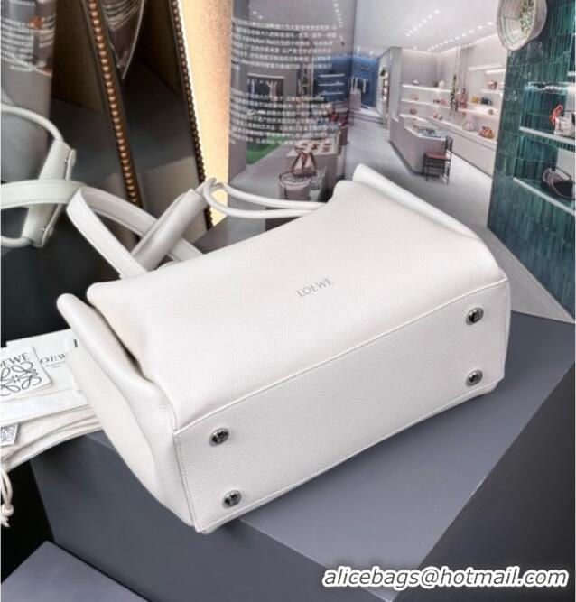 New Release Creation Loewe Medium Madrid Bag In Supple Grained Calfskin 052451 White 2025