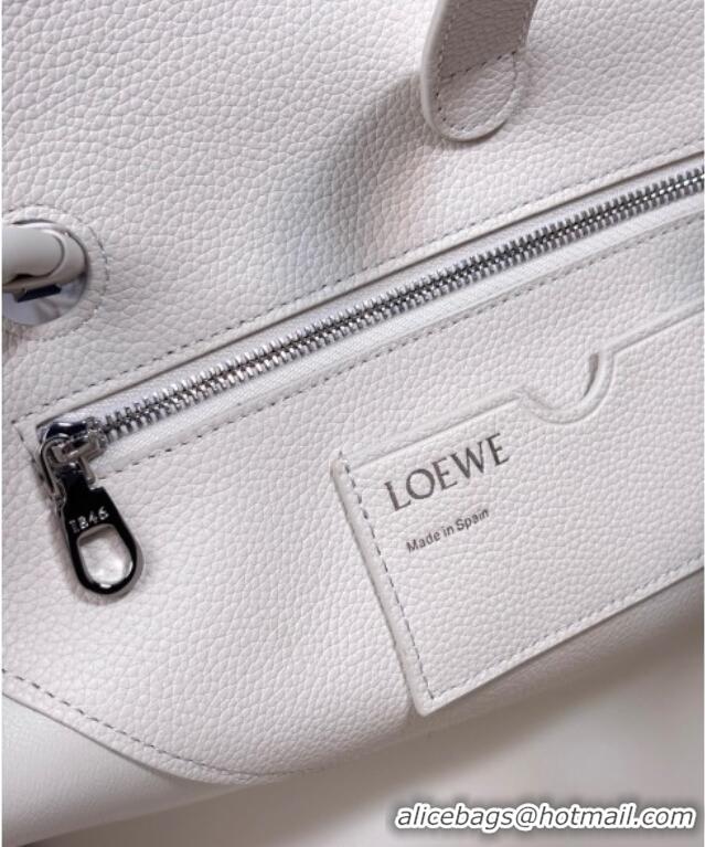 New Release Creation Loewe Medium Madrid Bag In Supple Grained Calfskin 052451 White 2025
