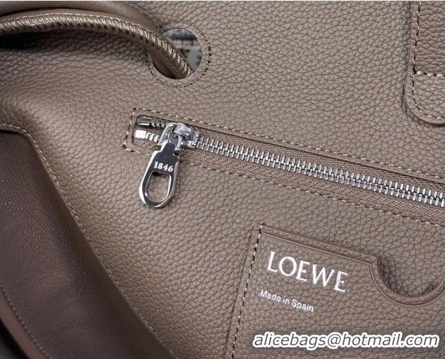 Well Crafted Loewe Medium Madrid Bag In Supple Grained Calfskin 052451 Taupe 2025