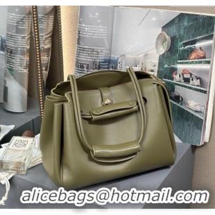 Fashion Grade Loewe Medium Madrid Bag In Supple Grained Calfskin 052451 Olive Green 2025