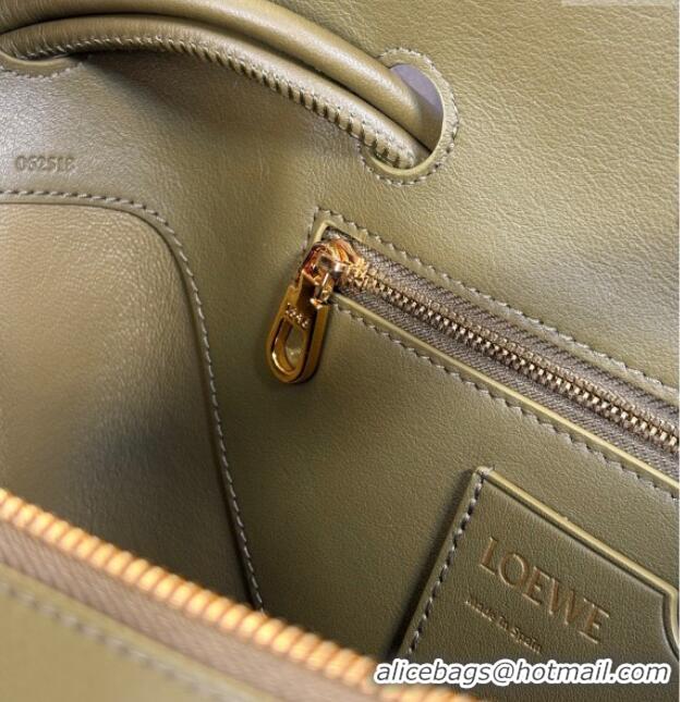 Fashion Grade Loewe Medium Madrid Bag In Supple Grained Calfskin 052451 Olive Green 2025
