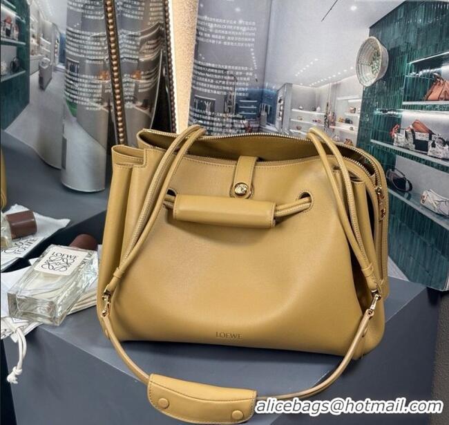 Famous Brand Loewe Medium Madrid Bag In Supple Grained Calfskin 052451 Yellow 2025