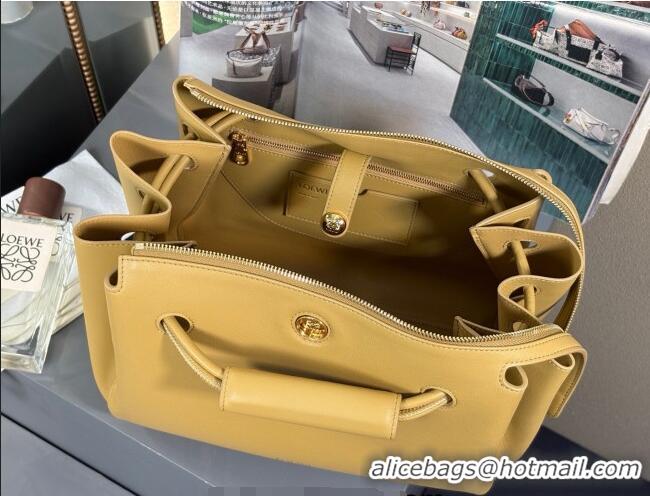 Famous Brand Loewe Medium Madrid Bag In Supple Grained Calfskin 052451 Yellow 2025