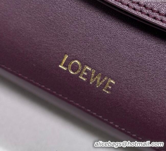 Well Crafted Loewe Medium Ola Bag In Smooth Calfskin 012518 Dark Burgundy 2025