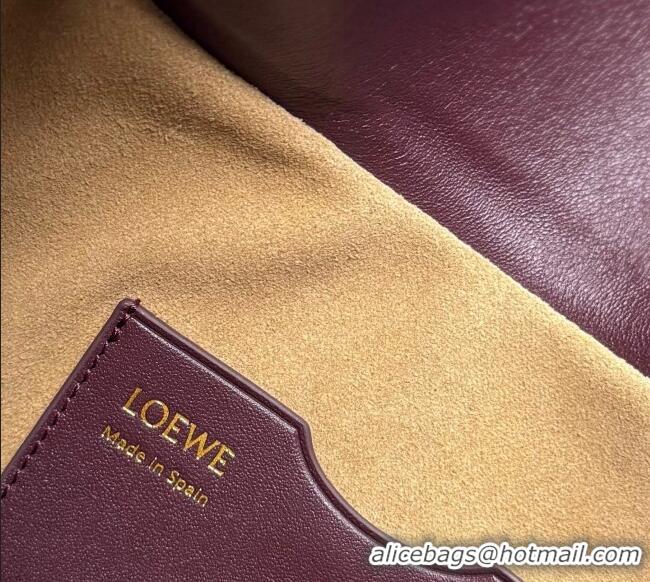 Well Crafted Loewe Medium Ola Bag In Smooth Calfskin 012518 Dark Burgundy 2025