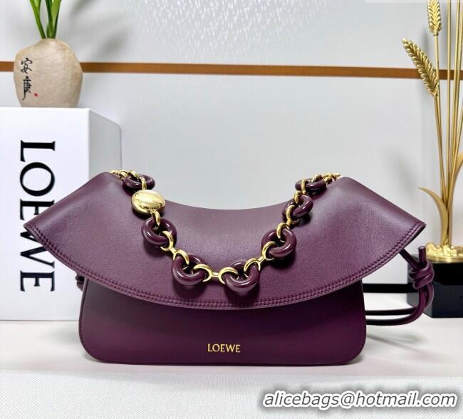Well Crafted Loewe Medium Ola Bag In Smooth Calfskin 012518 Dark Burgundy 2025