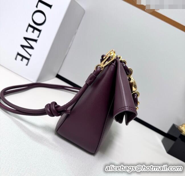 Well Crafted Loewe Medium Ola Bag In Smooth Calfskin 012518 Dark Burgundy 2025