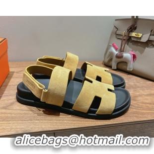 Good Looking Hermes Genius Strap Sandals in Suede 2025 H082011 0820172