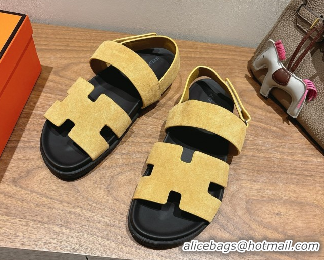 Good Looking Hermes Genius Strap Sandals in Suede 2025 H082011 0820172