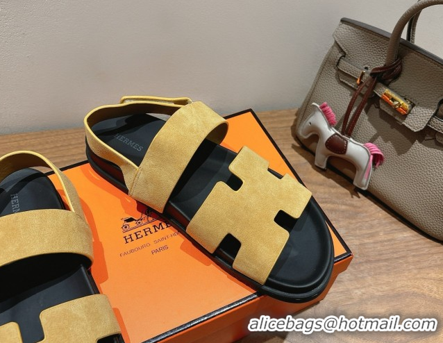Good Looking Hermes Genius Strap Sandals in Suede 2025 H082011 0820172