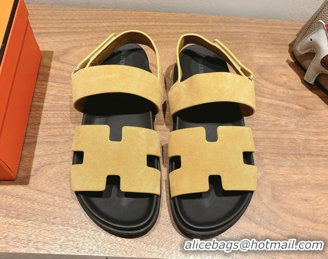 Good Looking Hermes Genius Strap Sandals in Suede 2025 H082011 0820172