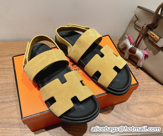 Good Looking Hermes Genius Strap Sandals in Suede 2025 H082011 0820172