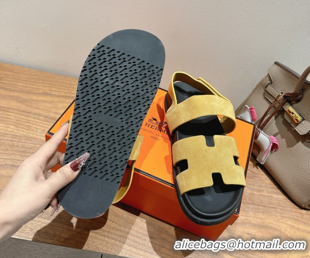 Good Looking Hermes Genius Strap Sandals in Suede 2025 H082011 0820172