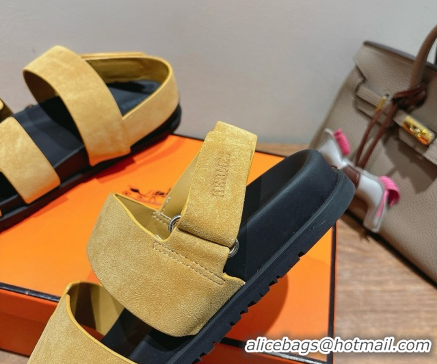 Good Looking Hermes Genius Strap Sandals in Suede 2025 H082011 0820172