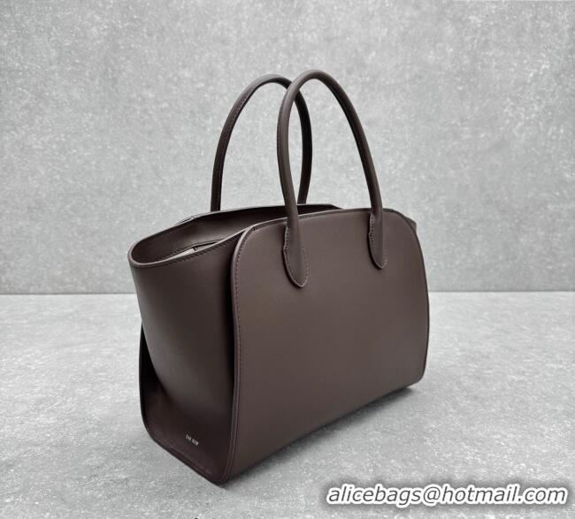 New Cheap The Row Marlo 12 Bag in Calfskin Leather 1895 Coffee Brown 2025