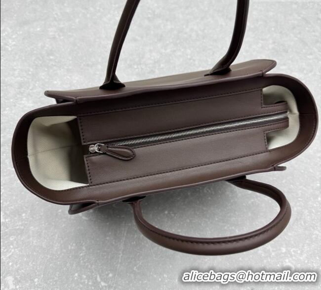 New Cheap The Row Marlo 12 Bag in Calfskin Leather 1895 Coffee Brown 2025