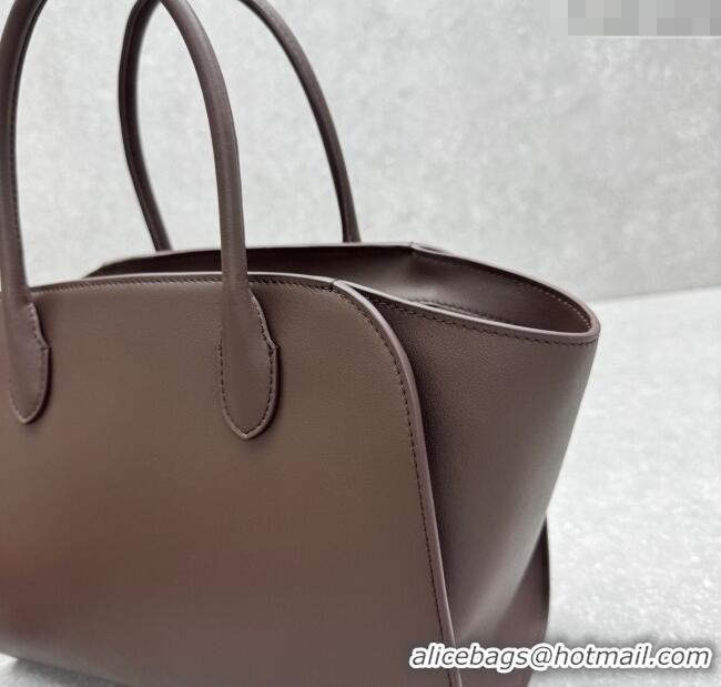 New Cheap The Row Marlo 12 Bag in Calfskin Leather 1895 Coffee Brown 2025