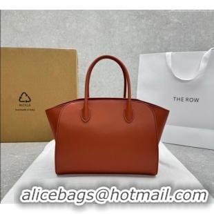Luxury Discount The Row Marlo 12 Bag in Calfskin Leather 1895 Red Brown 2025