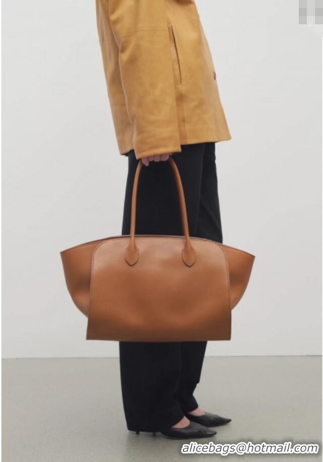 Luxury Discount The Row Marlo 12 Bag in Calfskin Leather 1895 Red Brown 2025